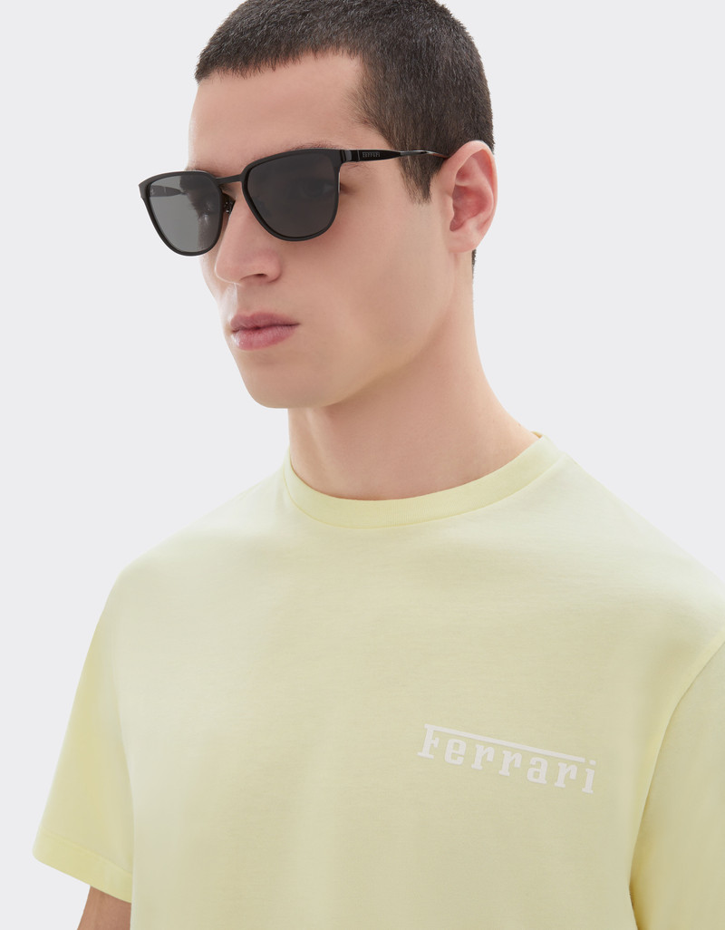 Ferrari Ferrari sunglasses in blackmetal with black crystal polarized lenses outlook