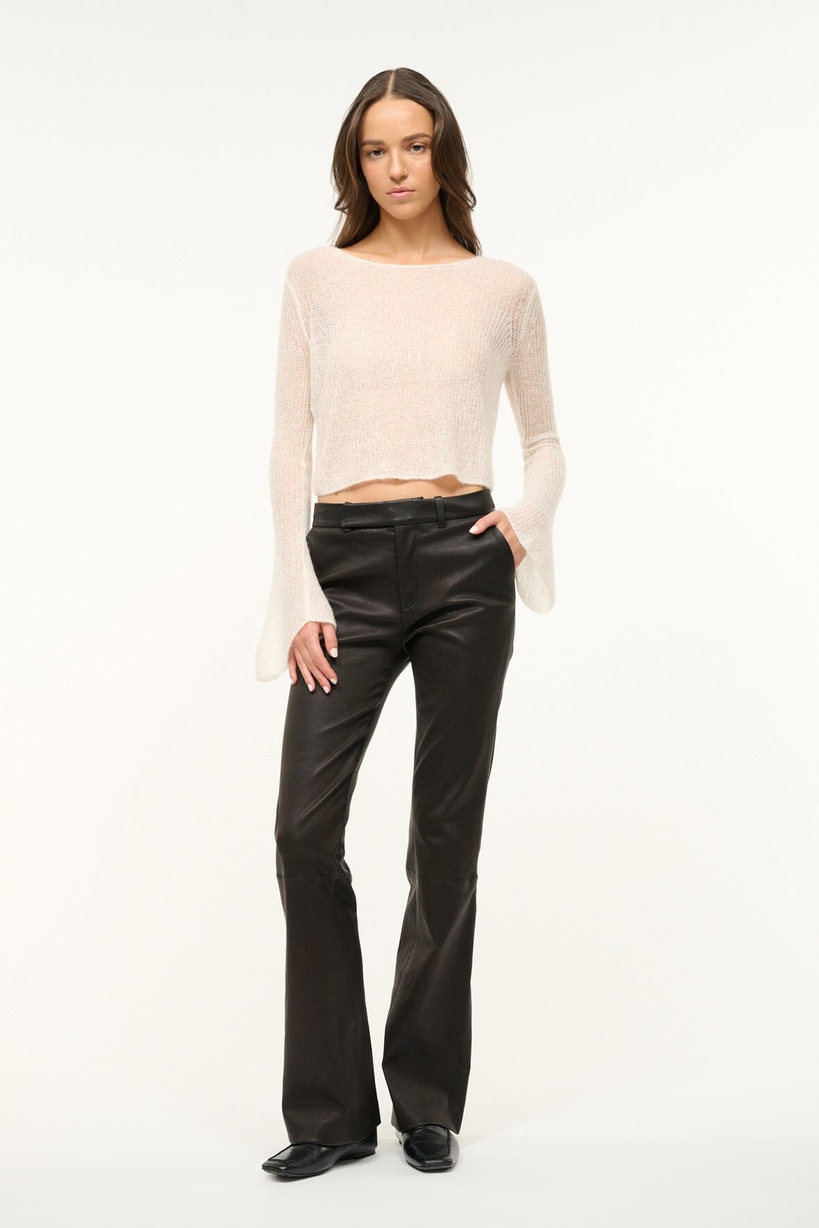 STAUD PARKER SWEATER IVORY - 3