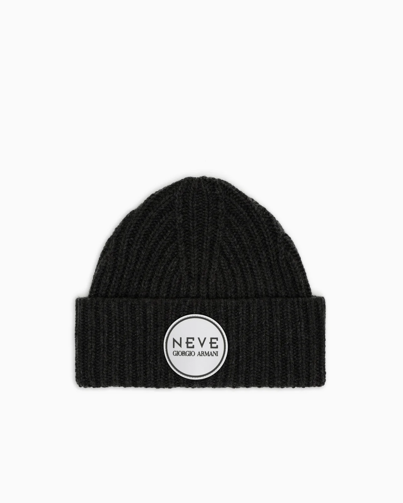 GIORGIO ARMANI NEVE RIBBED CASHMERE BEANIE - 1