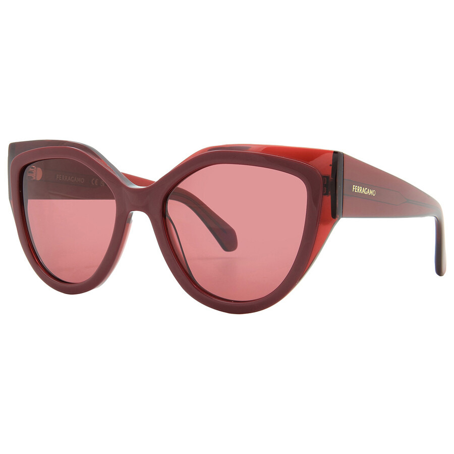 Ferragamo Burgundy Cat Eye Ladies Sunglasses SF2004S 618 53 - 2