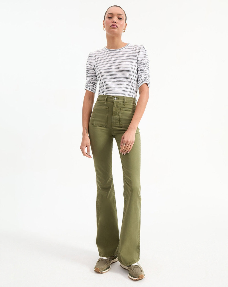 VERONICA BEARD BEVERLY HIGH RISE SKINNY FLARE TWILL PANT outlook