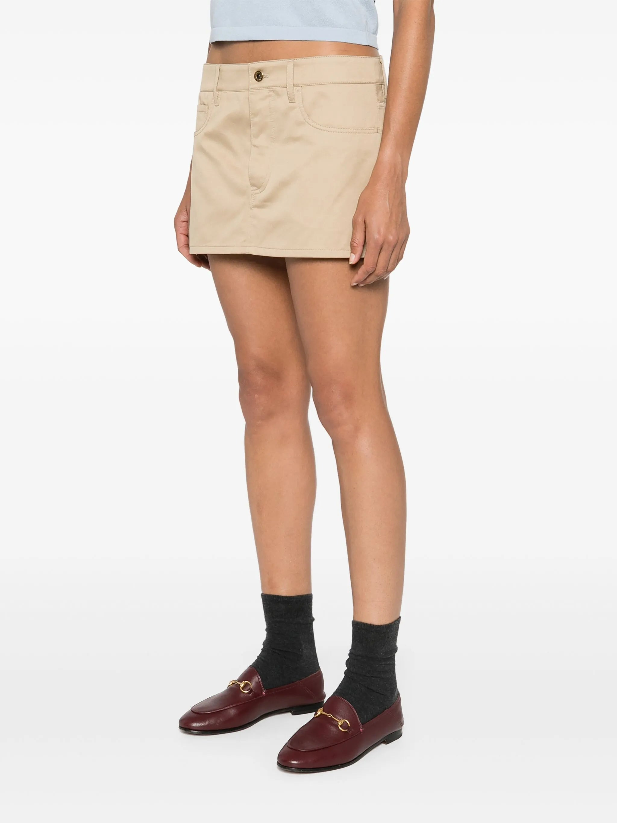 logo-appliqué mini skirt - 3