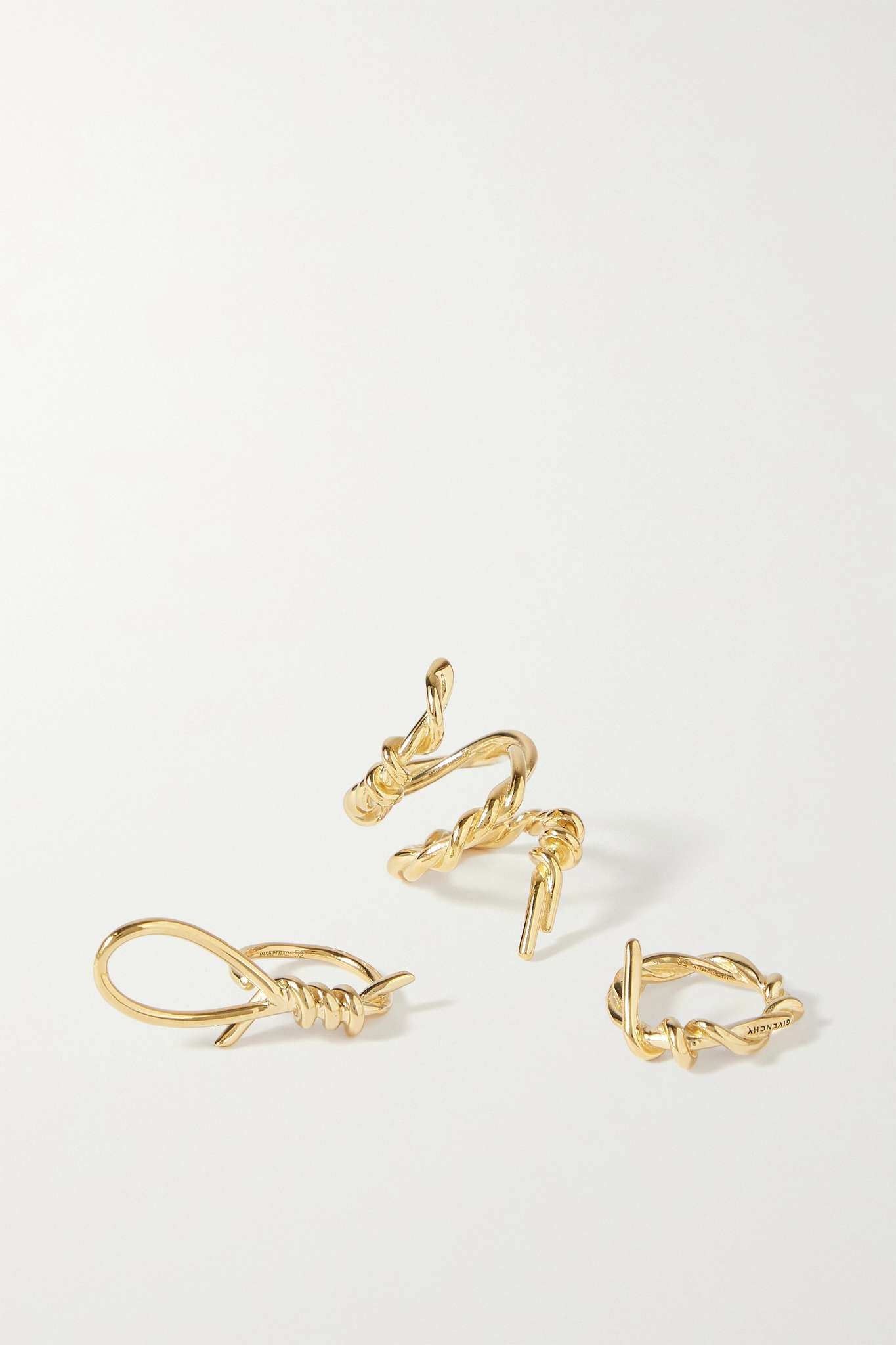 Set of three gold-tone rings - 1