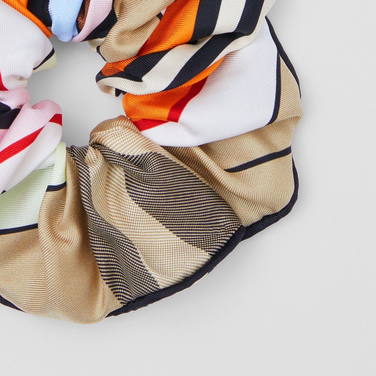 Montage Print Silk Twill Scrunchie 2