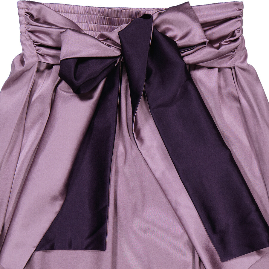 Emporio Armani Empire Waist Lavender Silk Maxi Skirt - 7