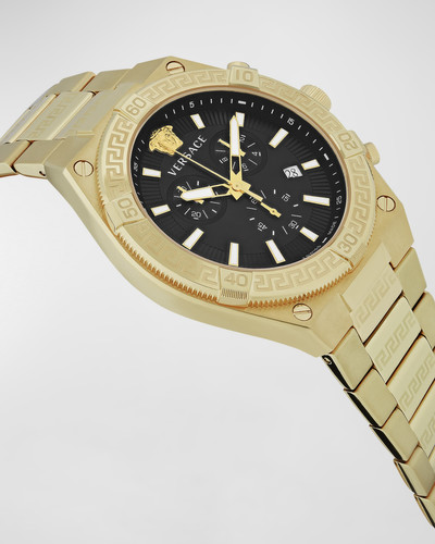 VERSACE Men's V-Sporty Greca IP Yellow Gold Bracelet Watch, 46mm outlook