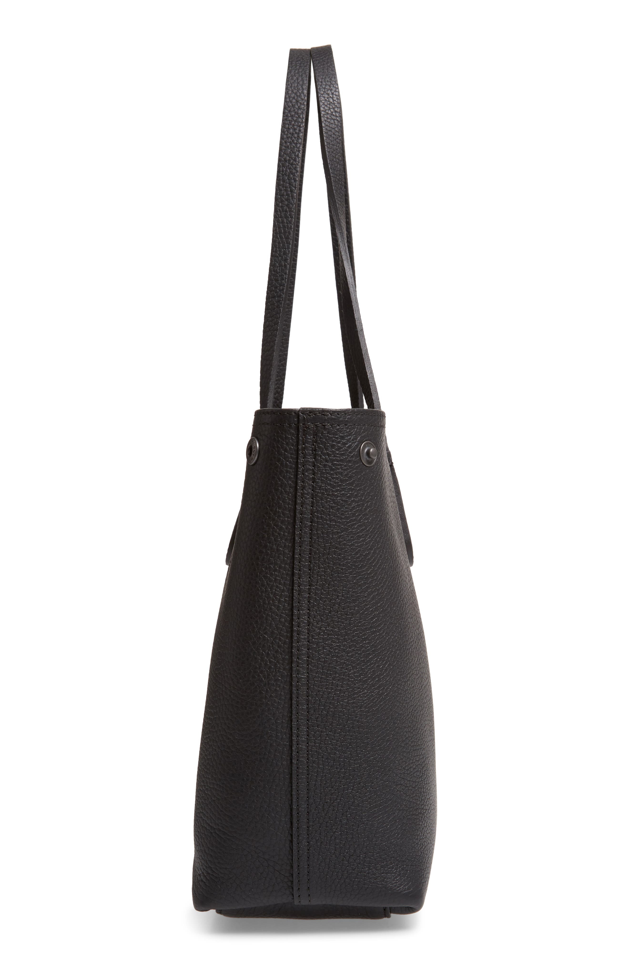 Longchamp Roseau Essential Mid Leather Tote in Black at Nordstrom - 6