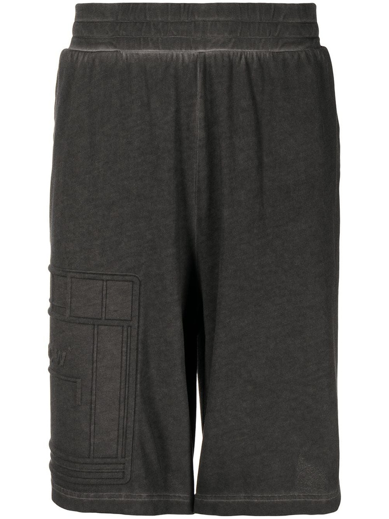 debossed-logo elasticated-waist Bermuda shorts 1