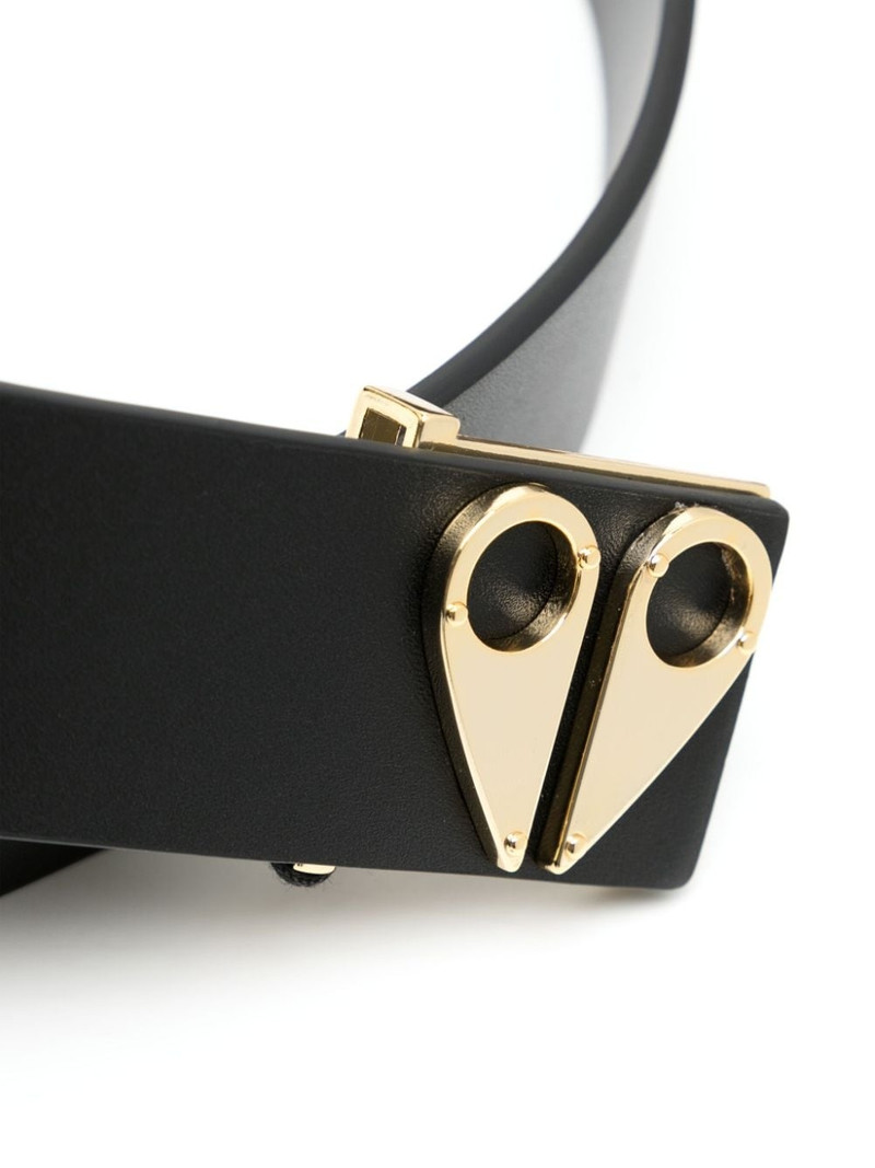MOOSE KNUCKLES Logo Icon leather belt outlook