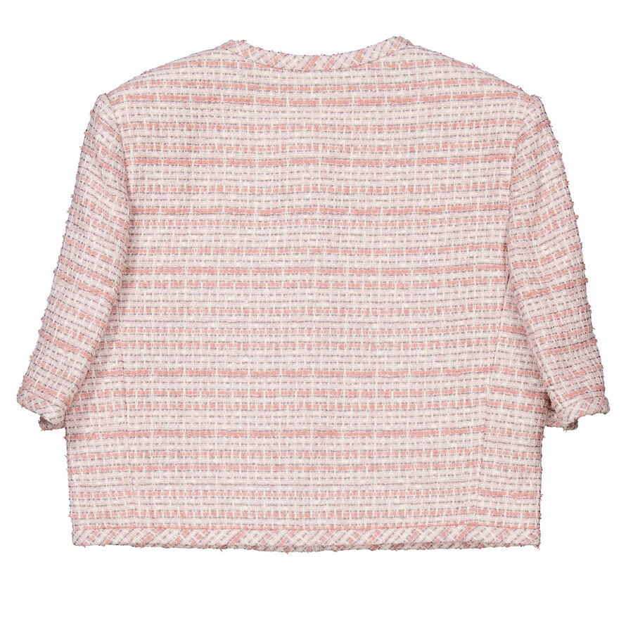 Versace Tweed Short-Sleeved Cardigan Jacket - 6
