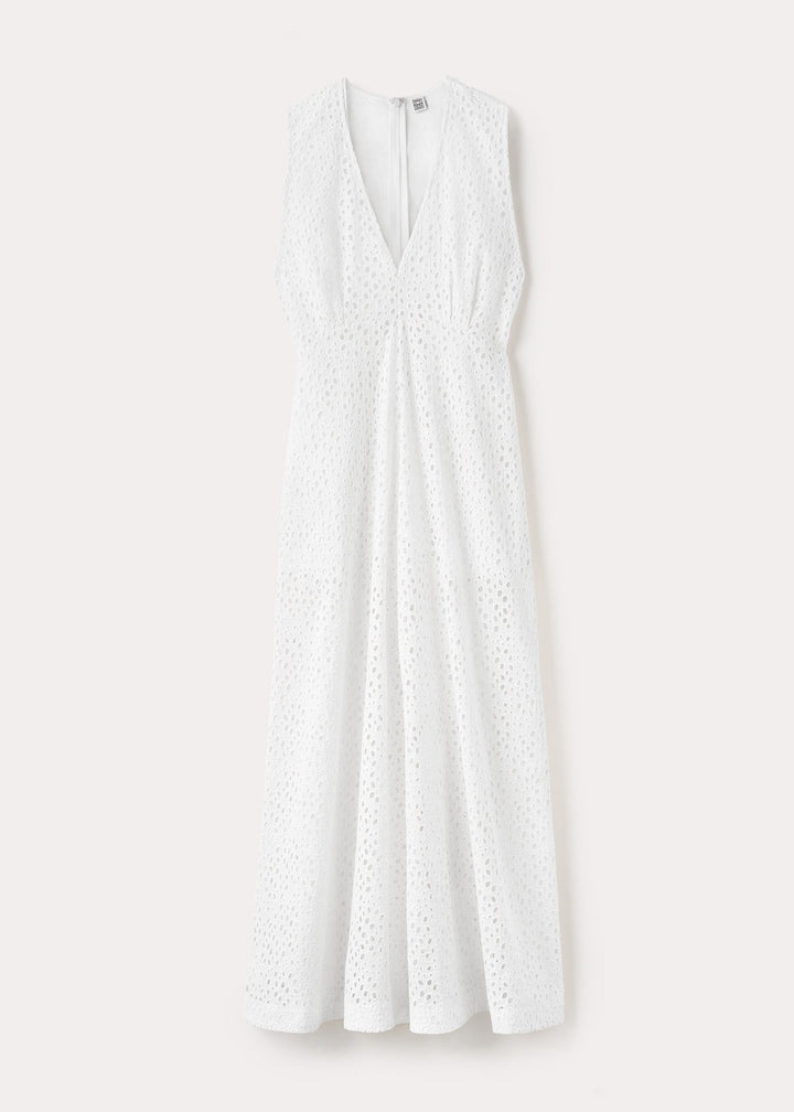 Broderie anglaise dress white - 1