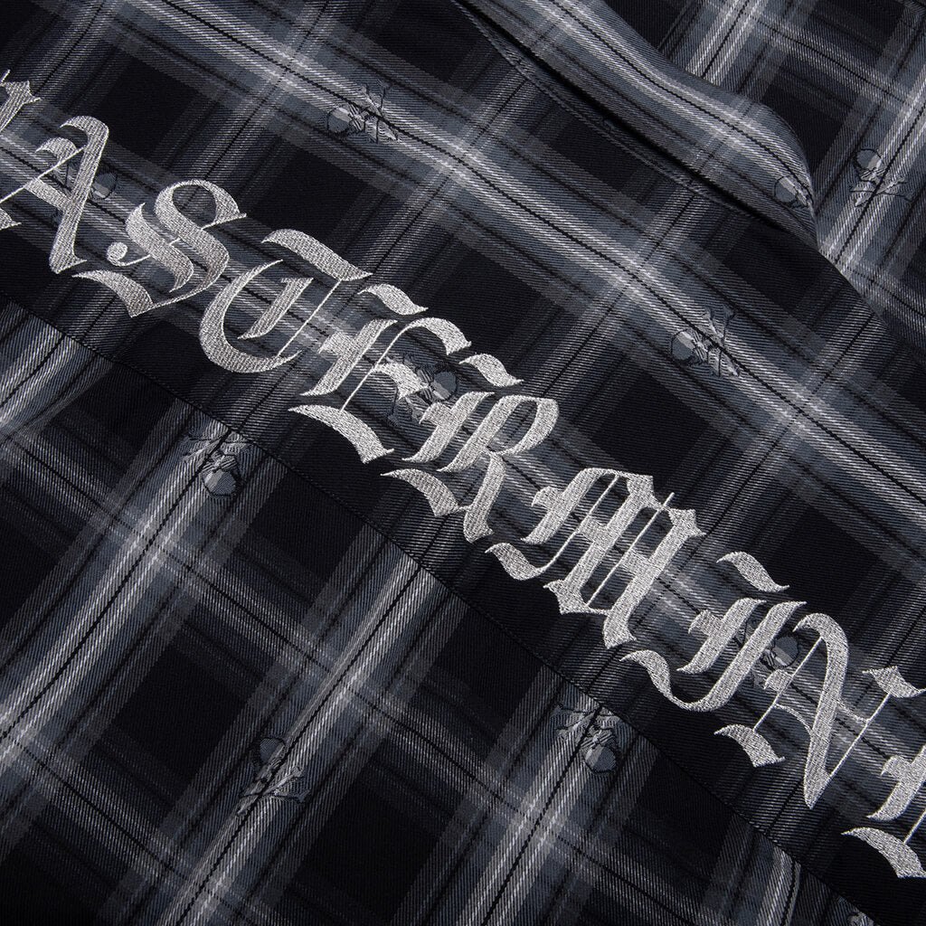 PLAID FLANNEL SHIRT - BLACK - 5