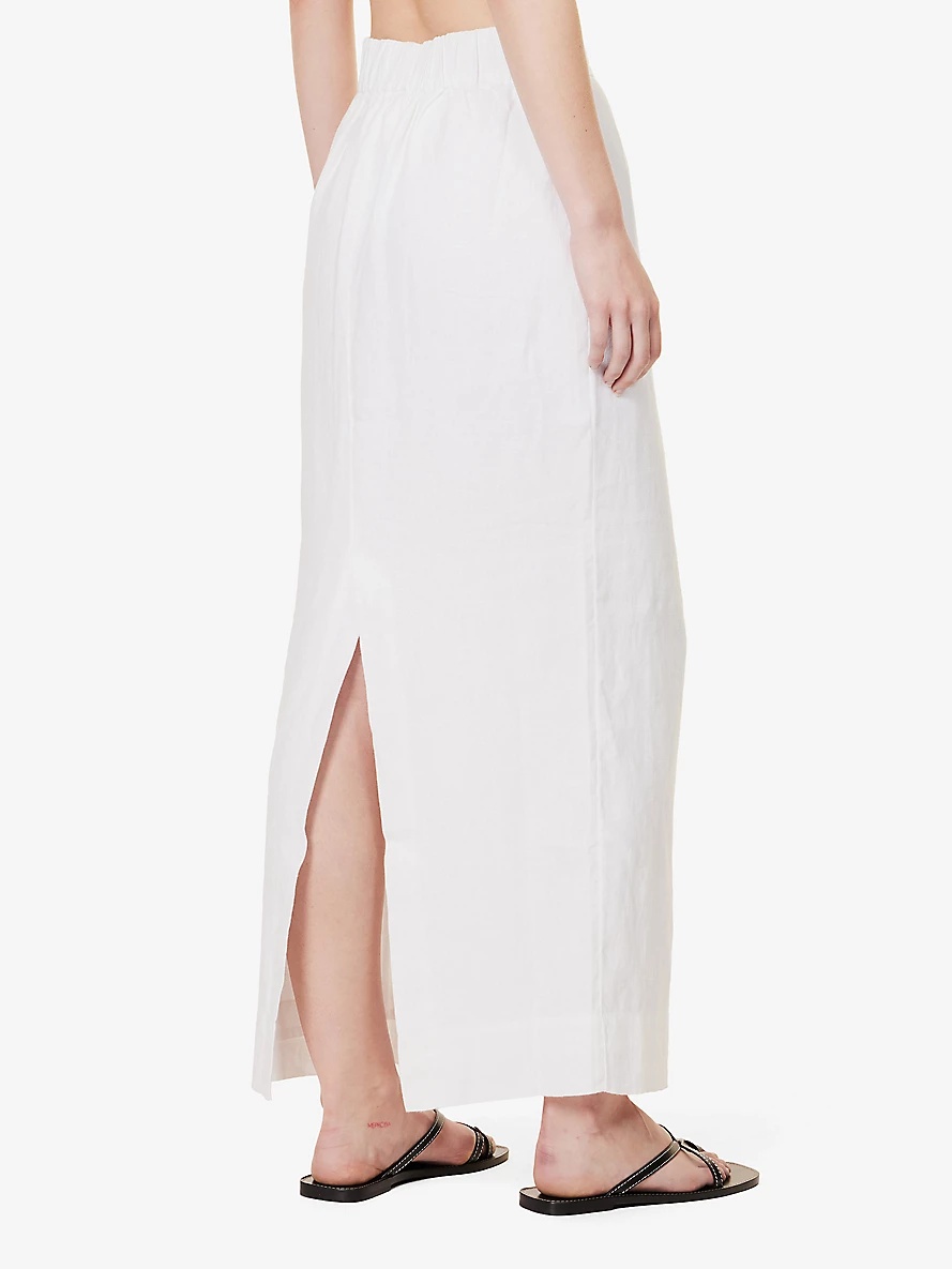 Emma mid-rise linen maxi skirt - 4