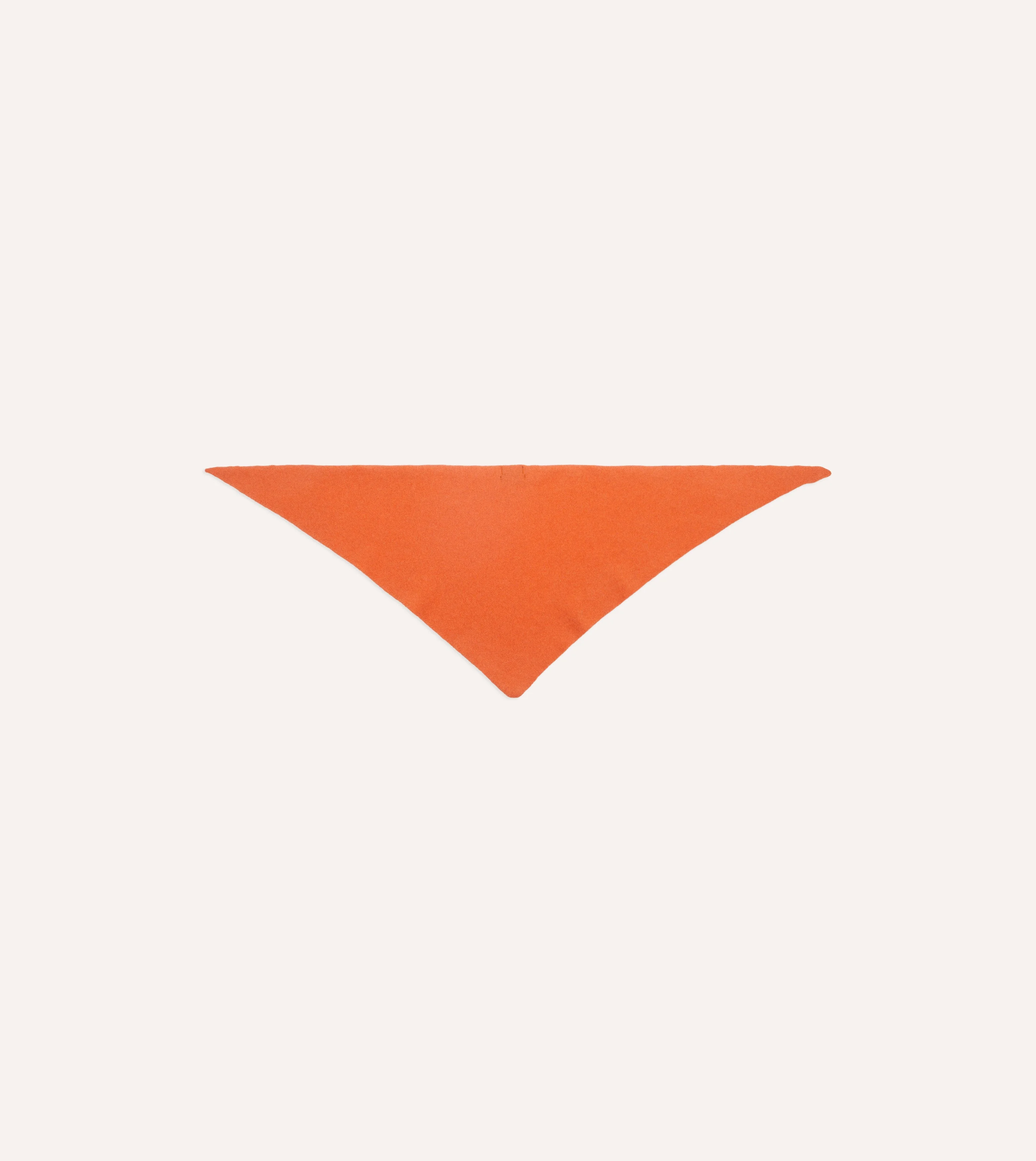 Orange Lambswool Triangle Neck Scarf - 1