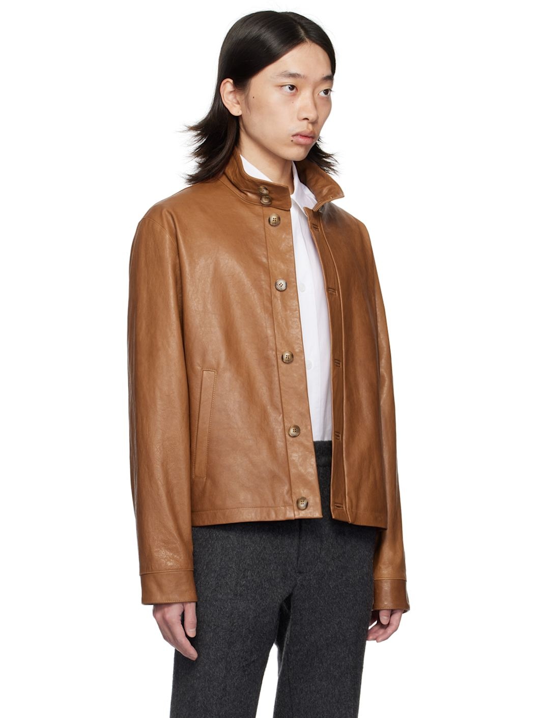 Tan Haeto Leather Jacket - 2