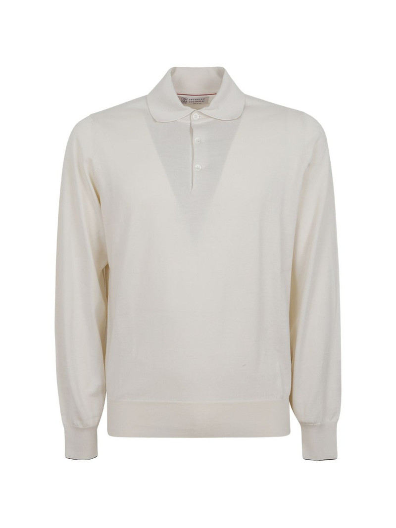 fine-knit long-sleeve polo shirt 1