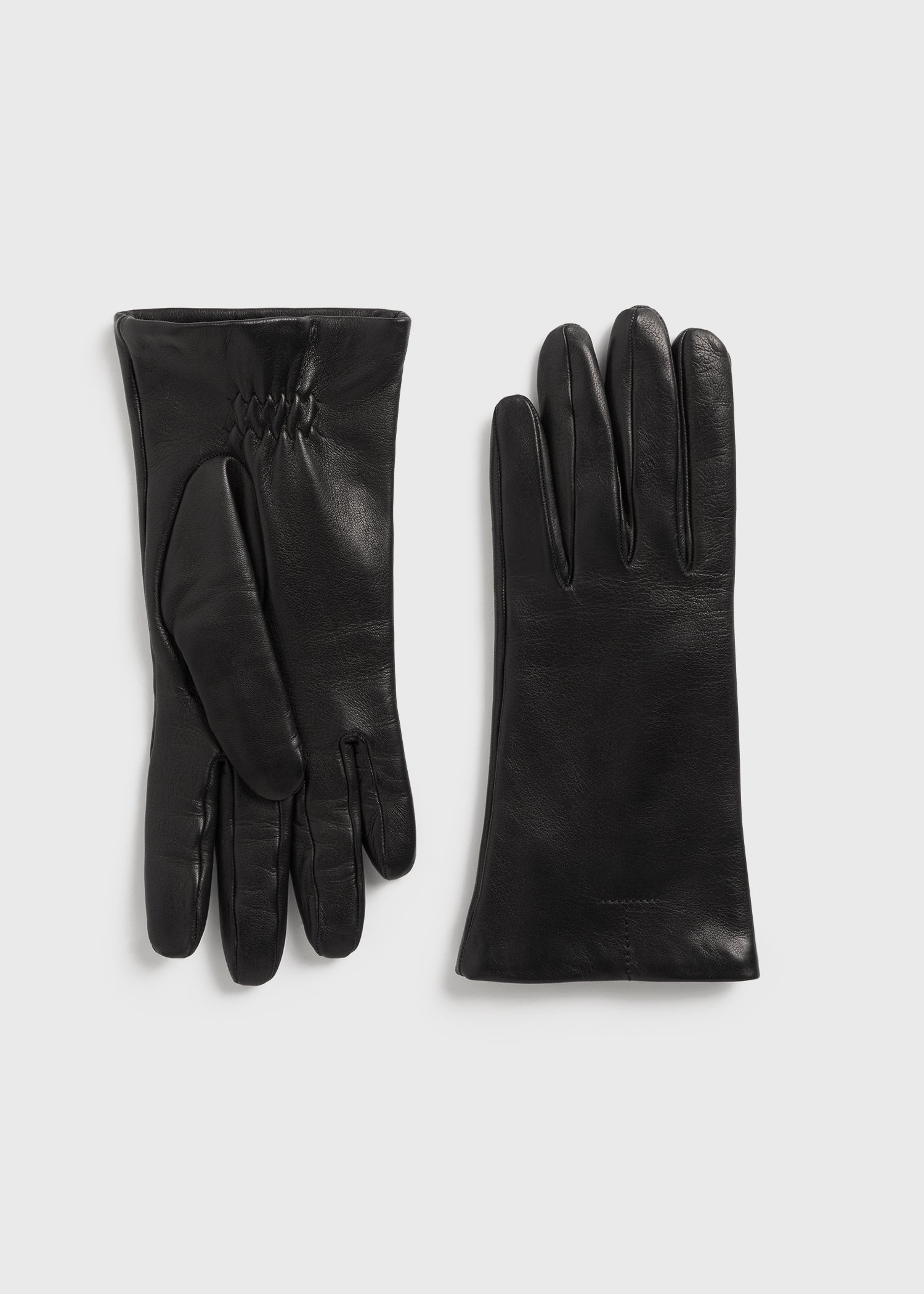 Leather gloves black - 1