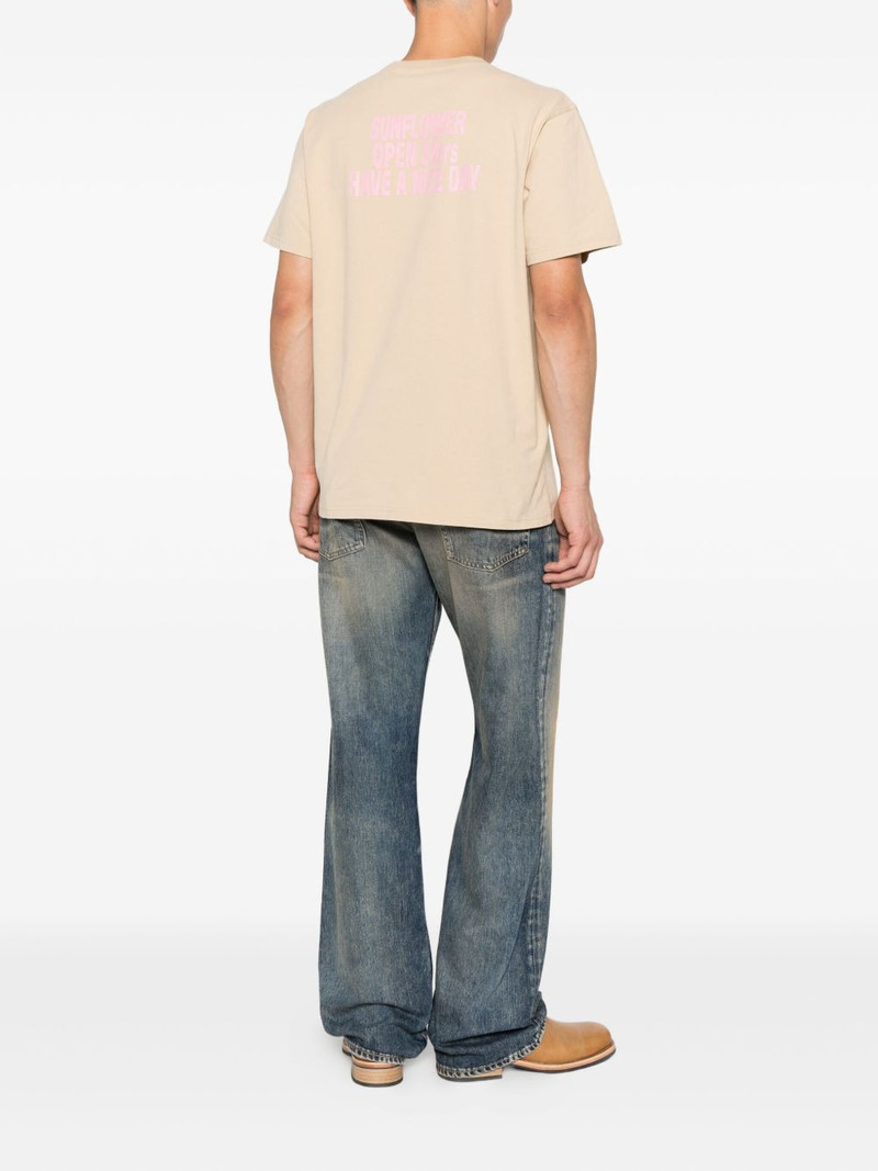 SUNFLOWER oval-logo cotton T-shirt outlook