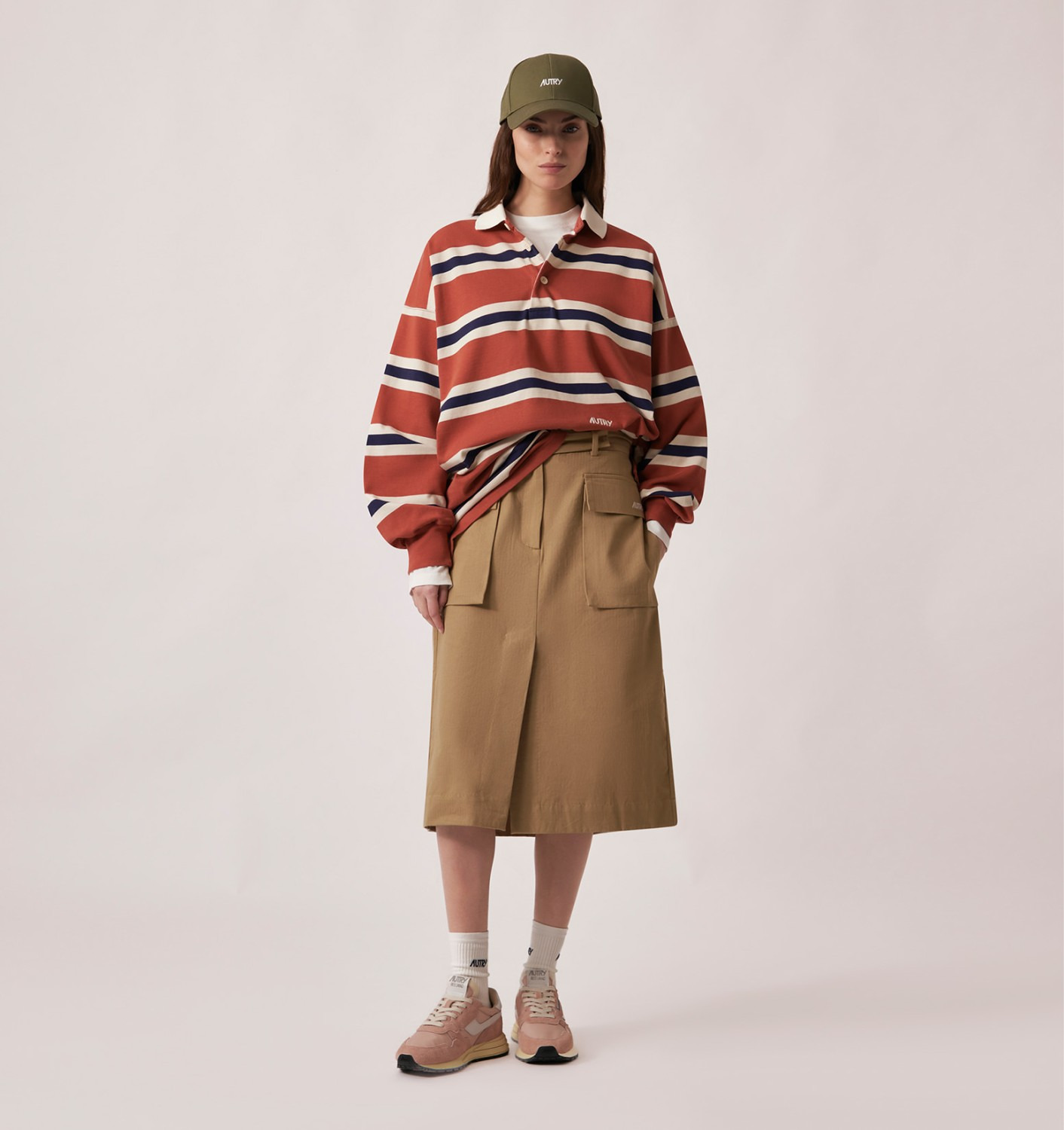 HERRINGBONE MID SKIRT WOMAN - 2