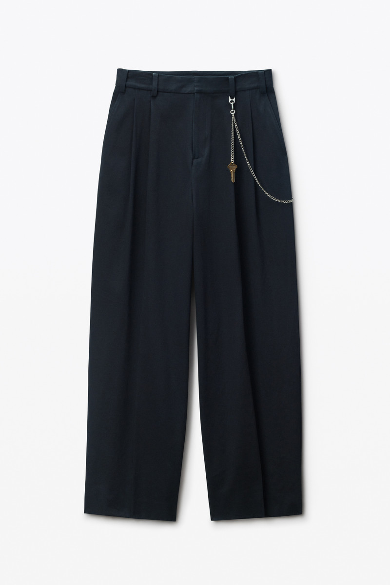 Black Cotton Pants with Key Hardware 1