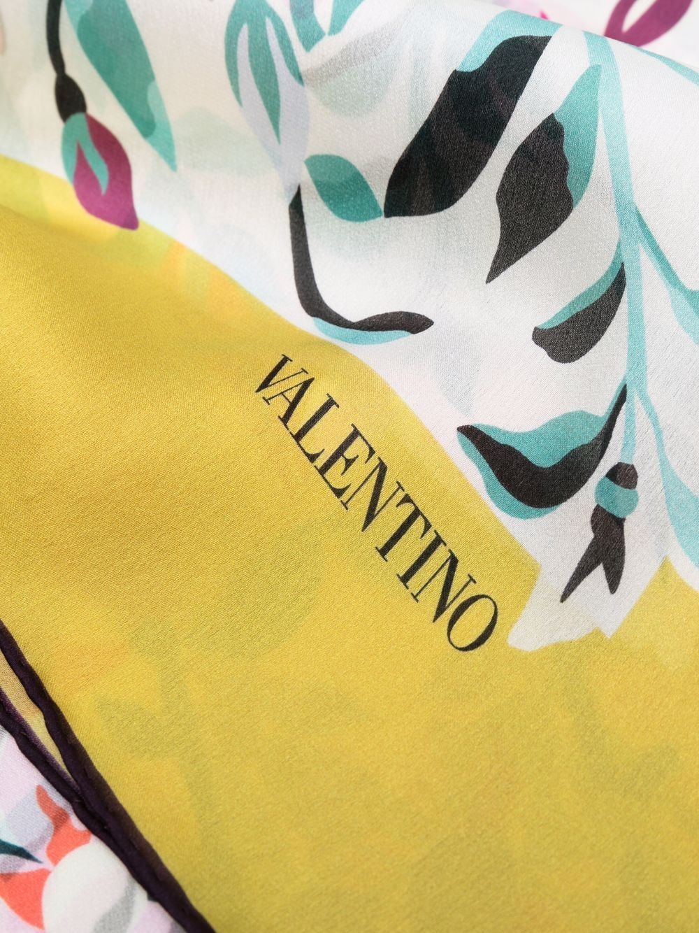 floral-print silk scarf - 3