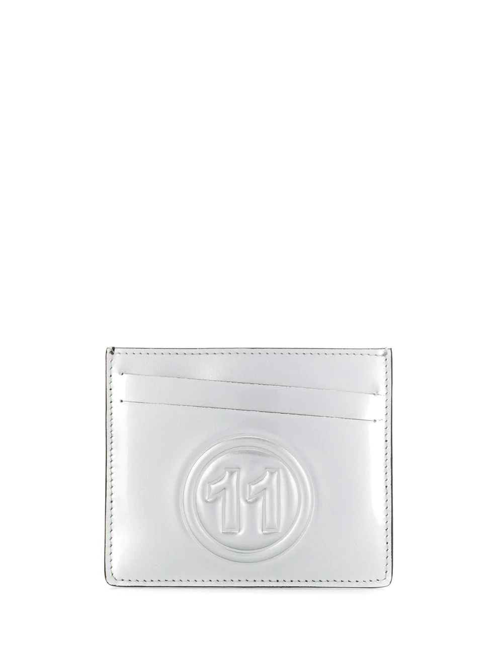 metallic logo cardholder - 1