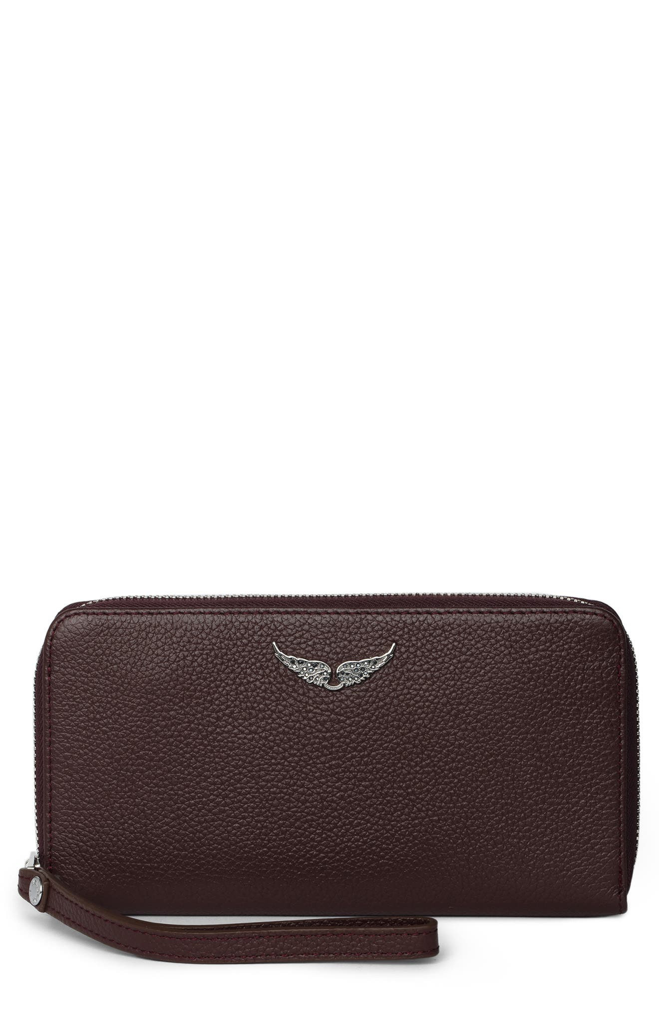 Zadig & Voltaire Compagnon Leather Zip Wallet in Fierce at Nordstrom - 1