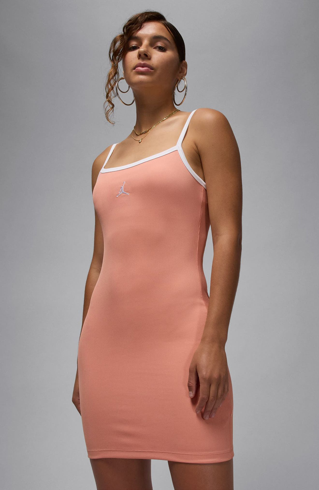 Jordan Slim Minidress in Light Madder Root/White at Nordstrom - 5