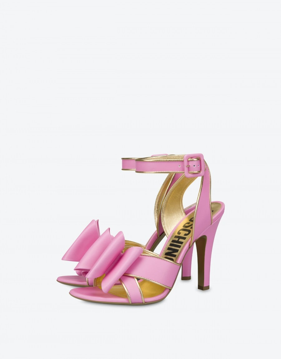 LOW BOW CALFSKIN SANDALS - 1