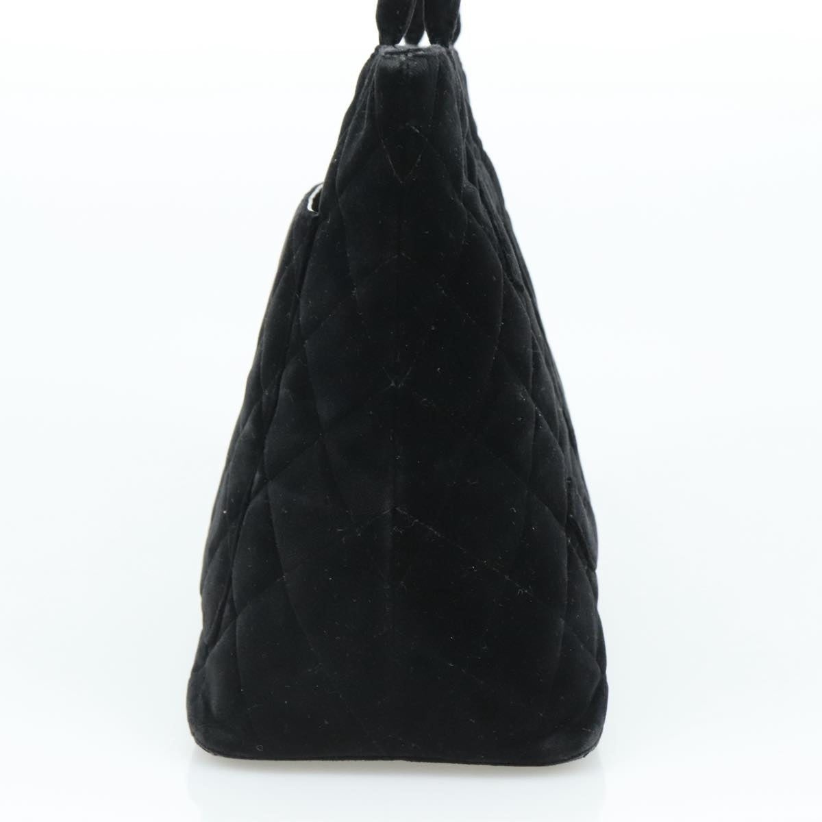 CHANEL Matelasse Standard Tote Bag Velor Black CC - 3