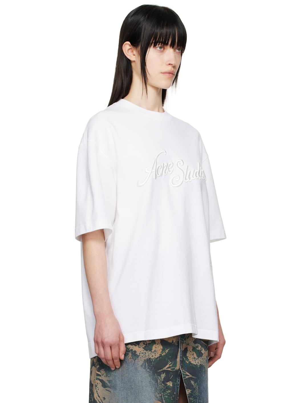 White Relaxed Fit Logo T-shirt - 2