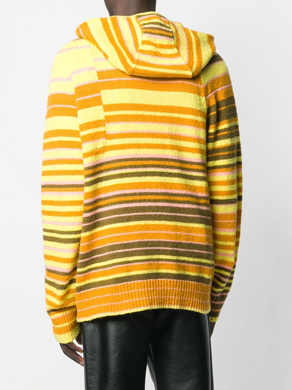 alternating stripe zip sweater - 4