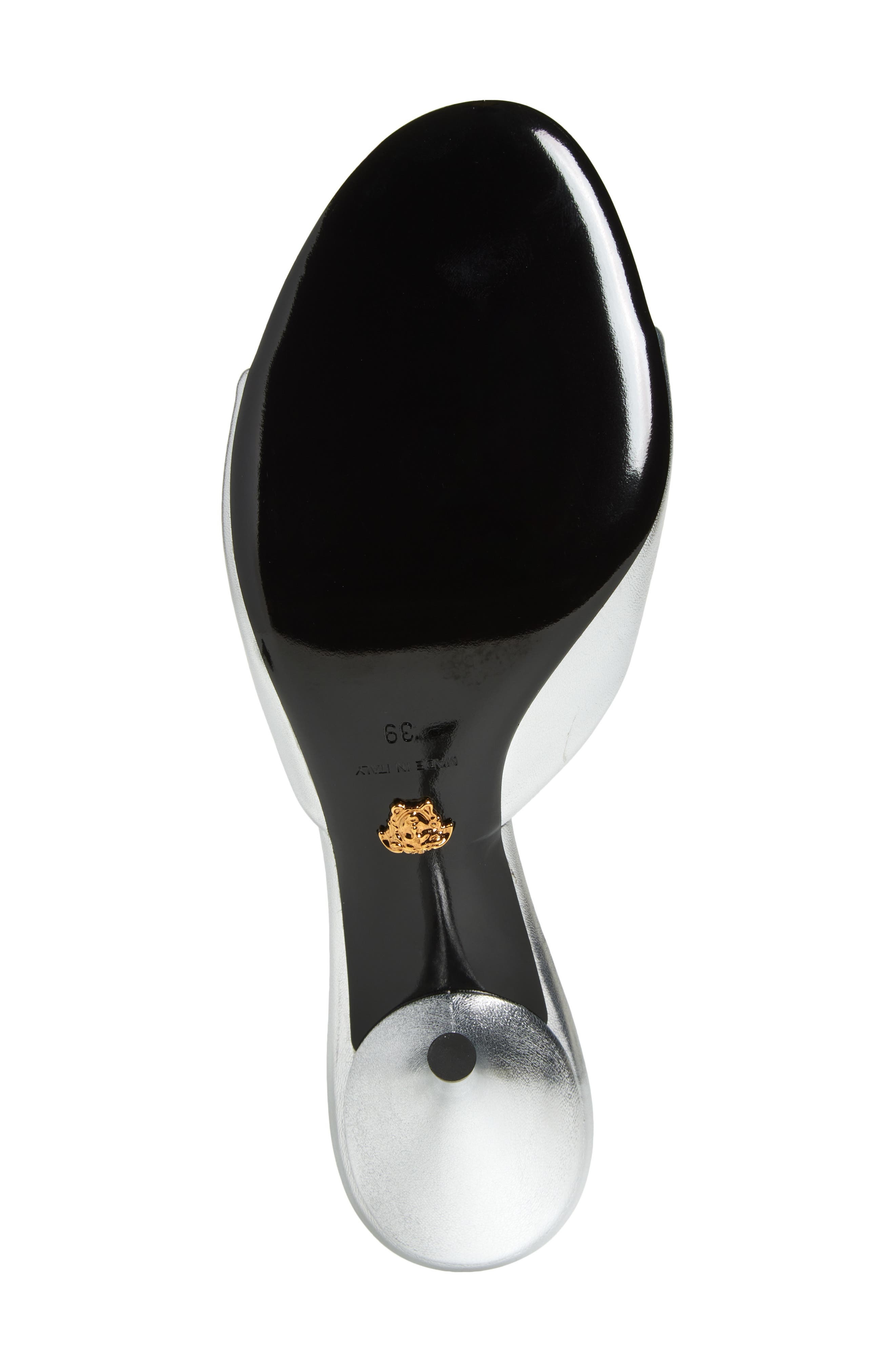 Versace Opera Bow Slide Sandal in Silver-Versace Gold at Nordstrom - 6
