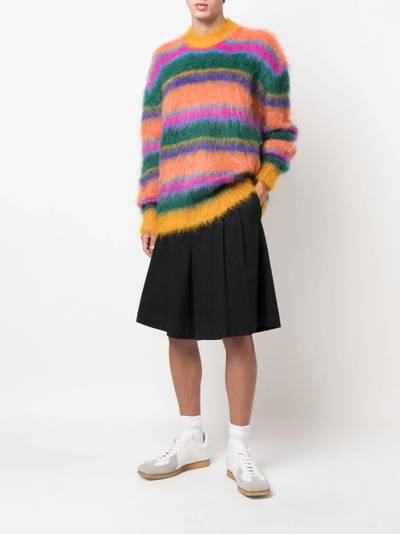 Marni striped crew neck sweater outlook