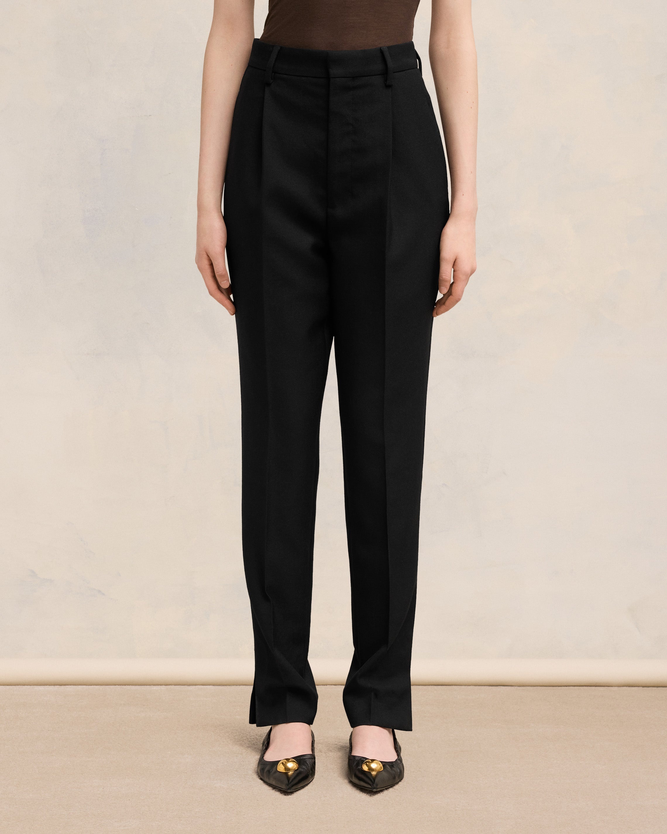 HIGH WAISTED CIGARETTE TROUSERS - 3
