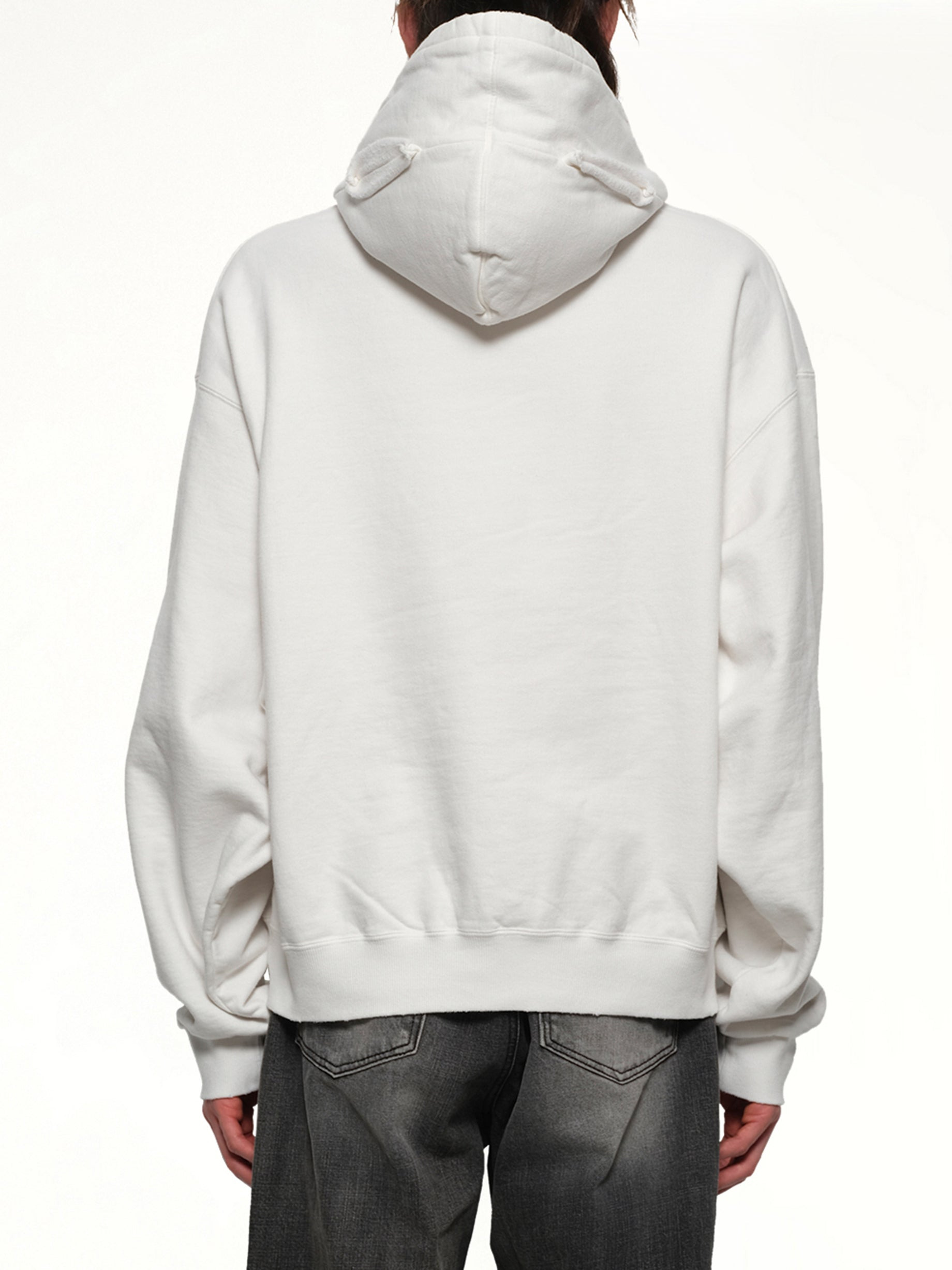 Villain Cover Print Hoodie in White - 5