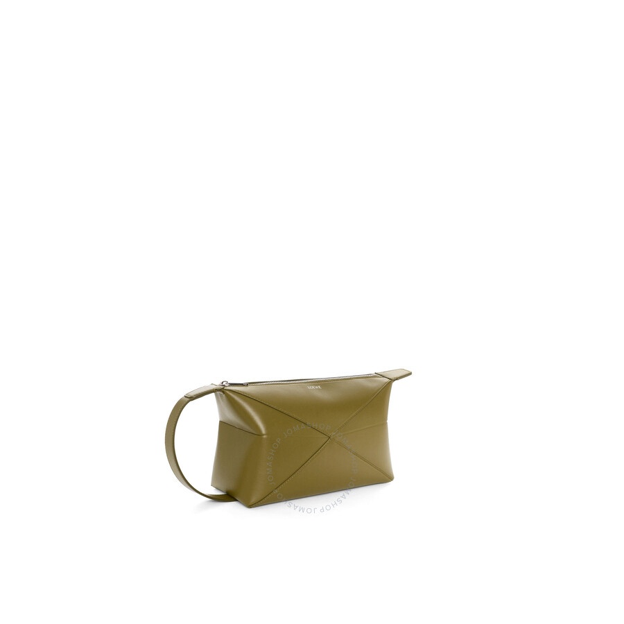 Loewe Puzzle Fold Wash Bag - Olive - 2