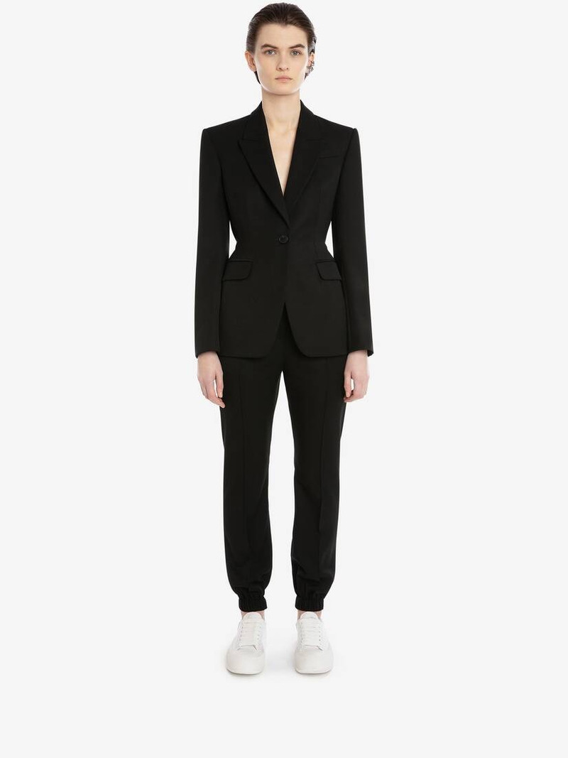 Alexander McQueen Hybrid Mcqueen Graffiti Jacket in Black outlook