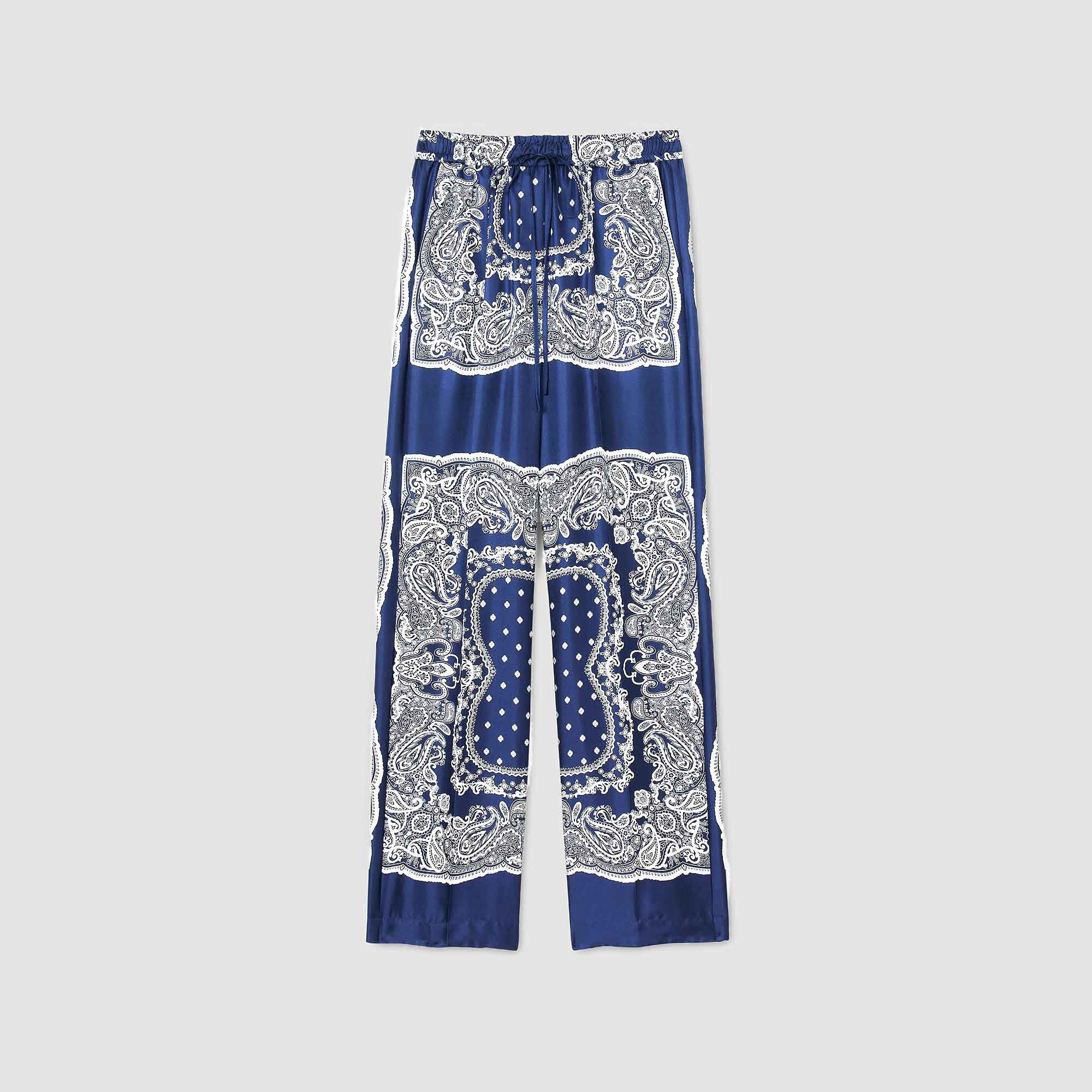 BANDANA-PRINT FLOWY TROUSERS - 6