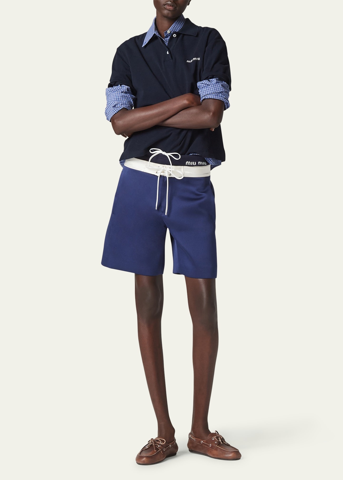 Colorblock Drawstring Low Rise Shorts - 2