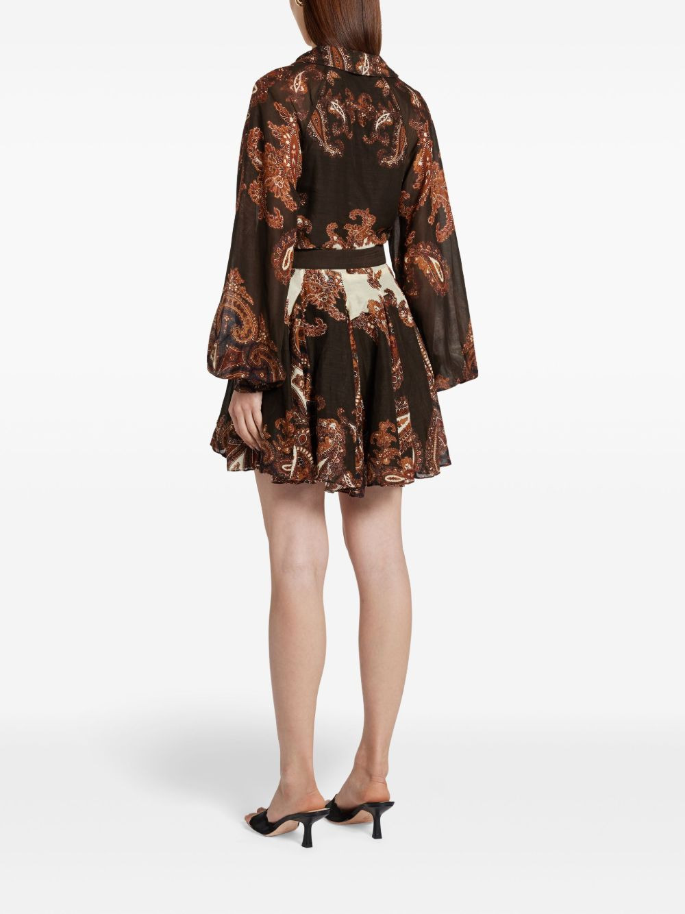paisley-print mini dress - 4