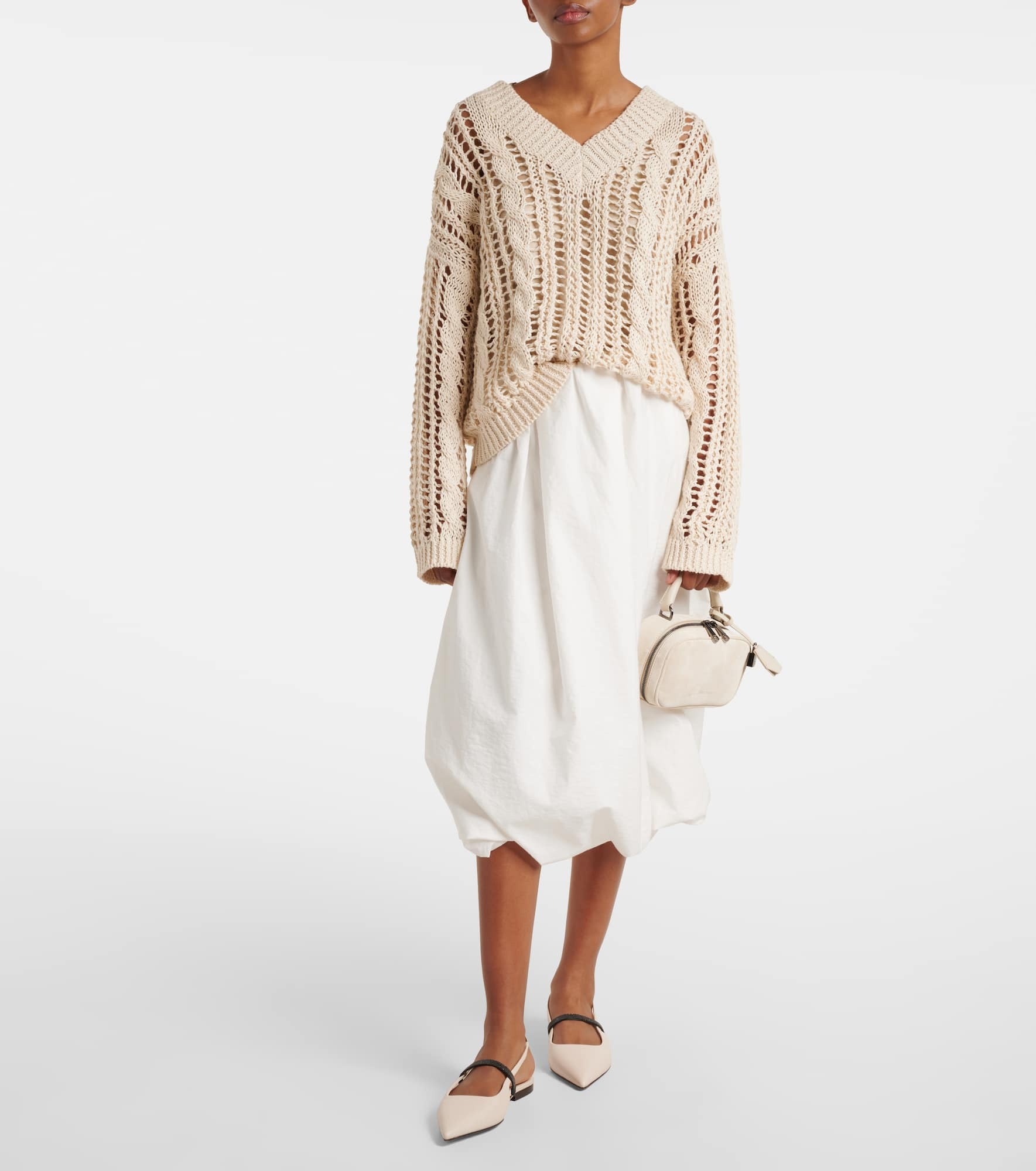 Foulard Mini suede tote bag - 5