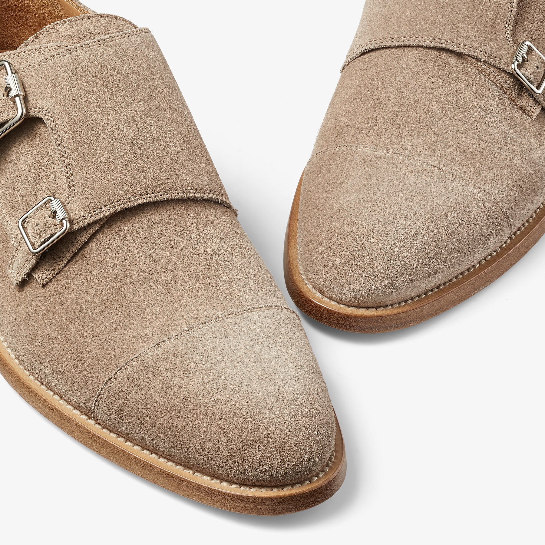 Finnion Monkstrap
Stone Velvet Suede Monk Strap Shoes - 3