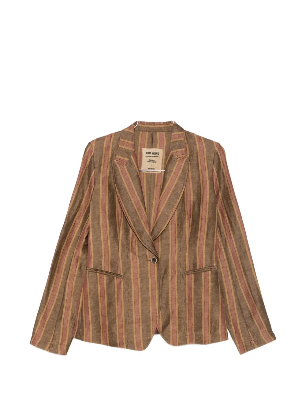 Karon striped single-button blazer - 1