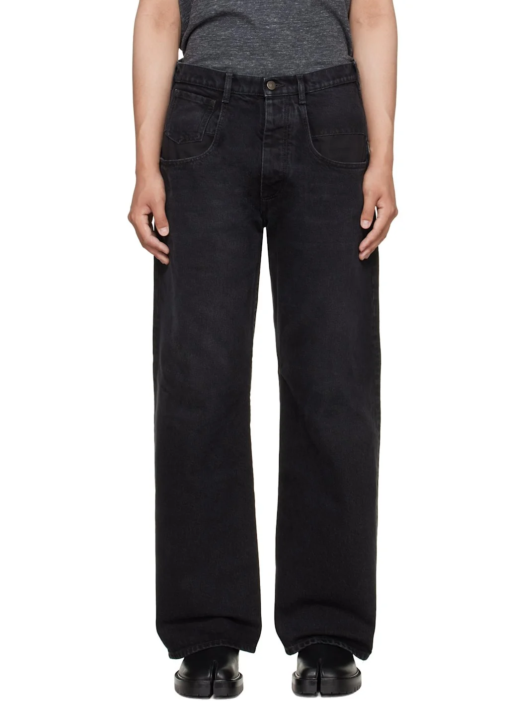 Black Pocket Jeans - 1