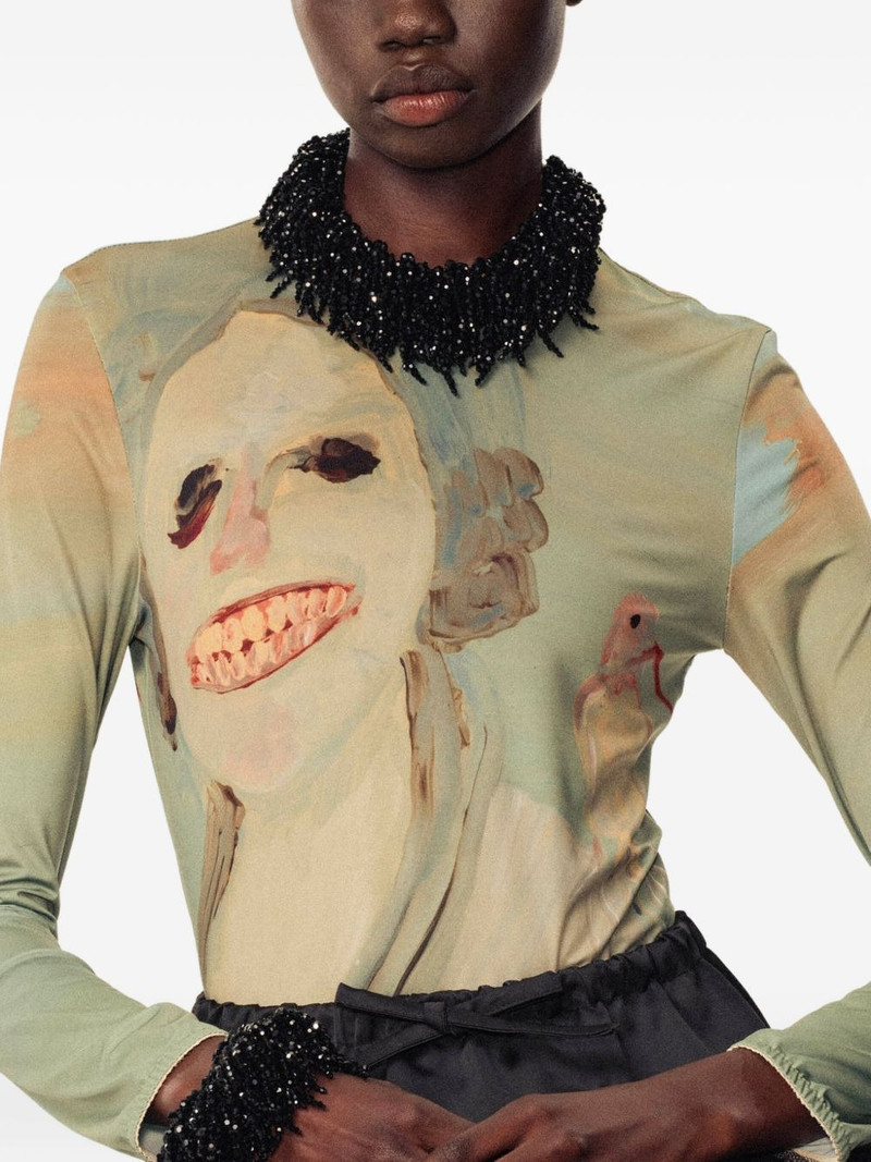 Simone Rocha Cascading crystal-tassel necklace outlook