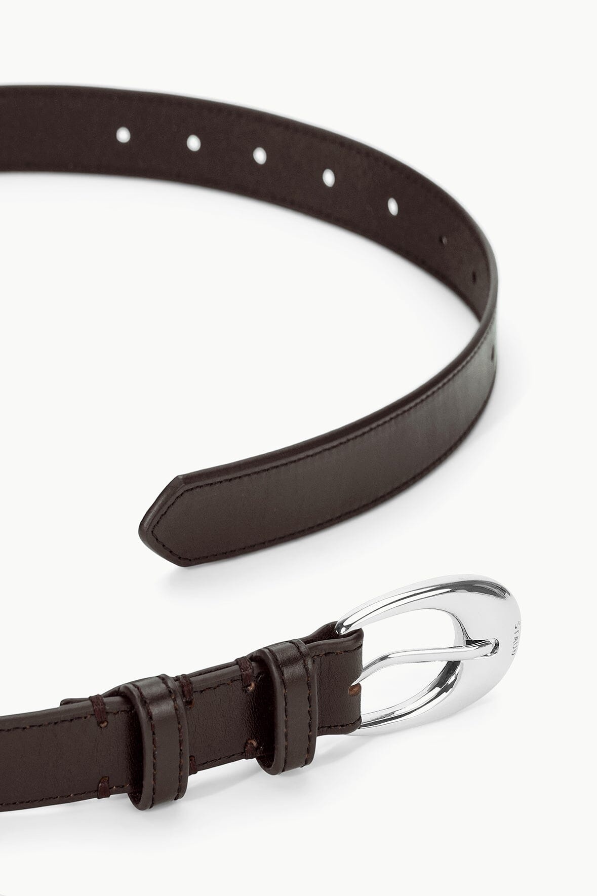 STAUD MOON BUCKLE BELT - 26MM MAHOGANY SILVER - 3