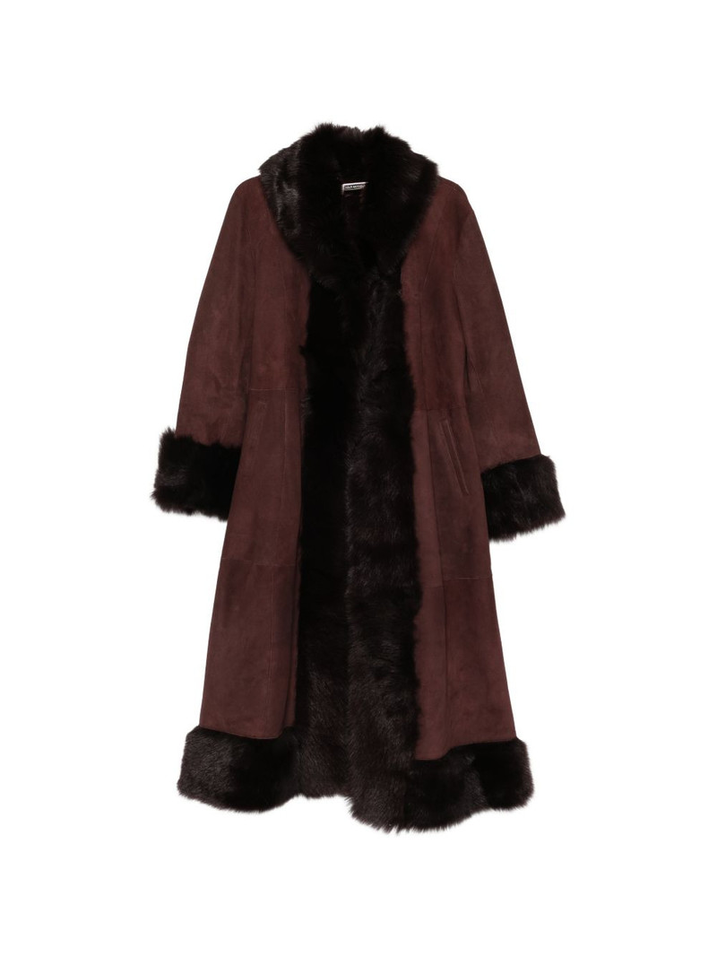 Kaya single-breasted fur coat 1