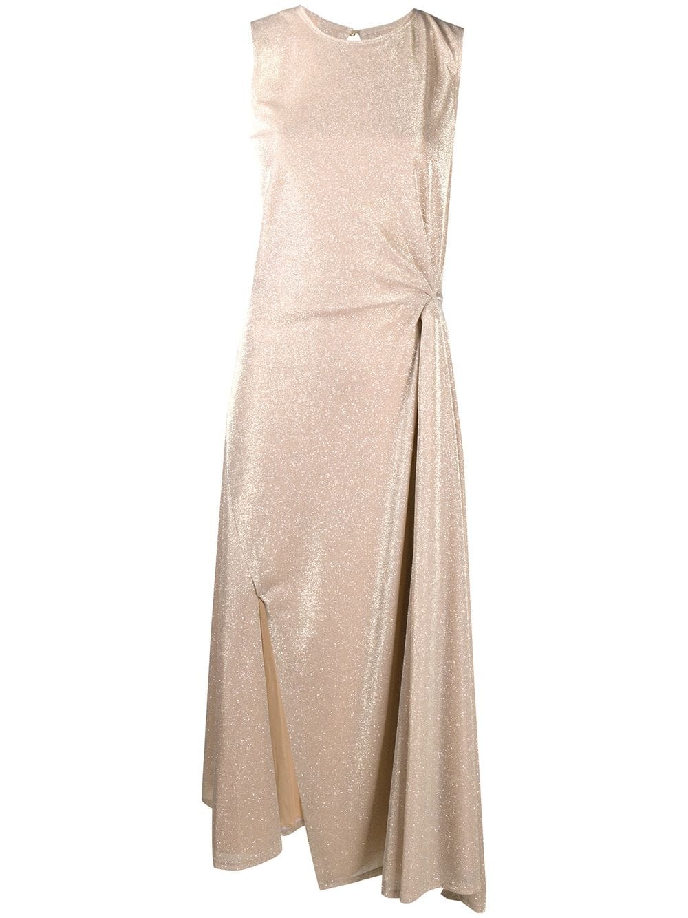 sleeveless draped dress - 1