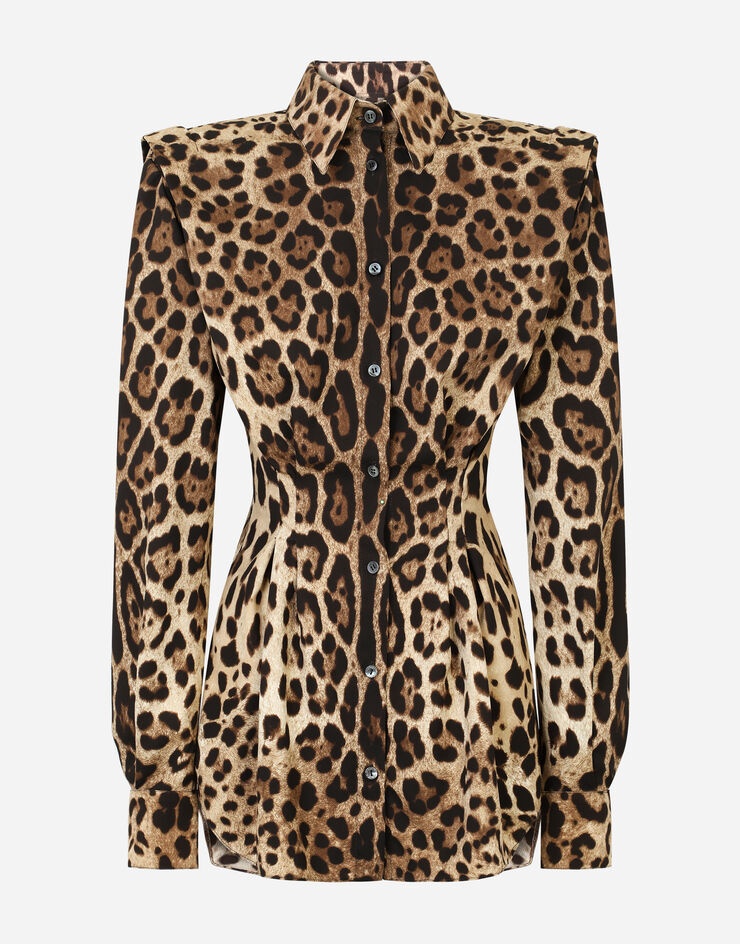 Leopard-print charmeuse shirt - 3